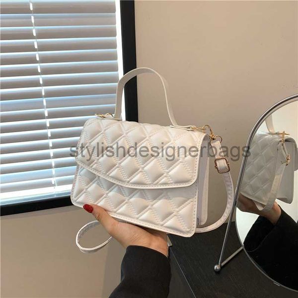 

shoulder bags 2023 autumn new style bag women's fashion versatile lingge solid one shoulder crossbody bag women'sstylishdesignerba