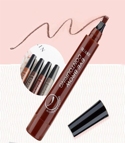 

suake liquid eyebrow pen 5 colors 4 head enhancer 4tip brow longlasting waterproof4737055
