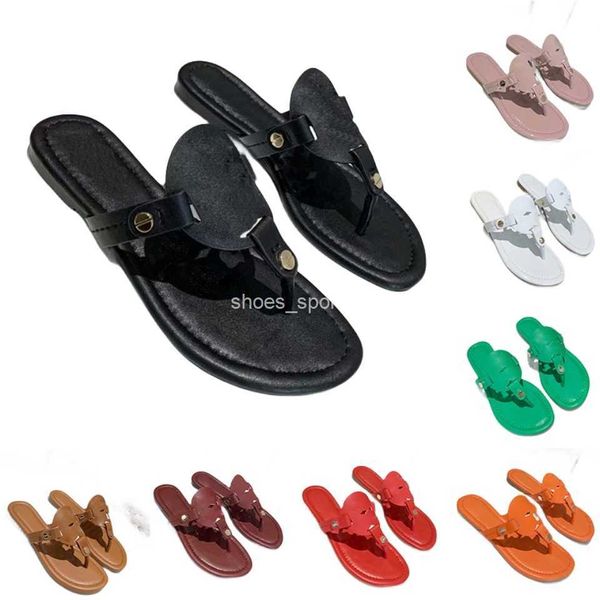 

sandals woman designer slider flat heels leather sandal black brown red simple elegant hollow out womens fashion luxury slides summer shoes