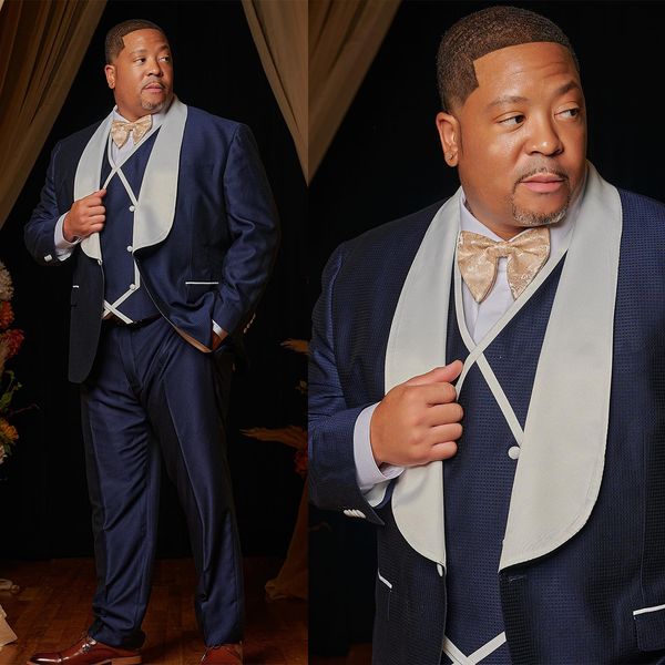 

vintage wedding mens tuxedos shawl lapel groom wear 3 pieces prom evening party for male custom made(jacket+pants+vest), Black;gray