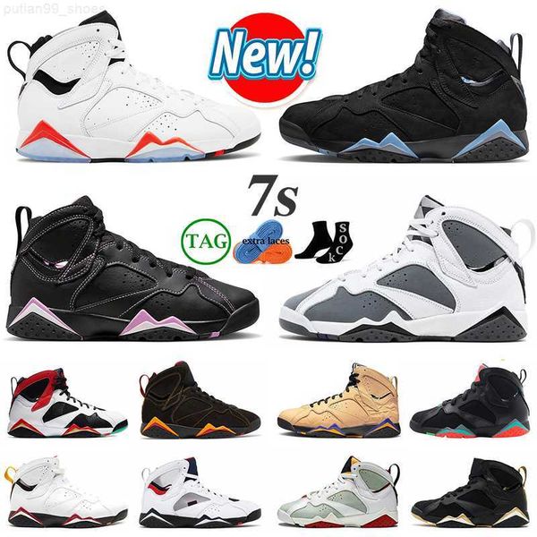 

7 7s women men basketball shoes white infrared barely grape rush fuchsia chambray black olive cardinal citrus flint moment mens sports sneak