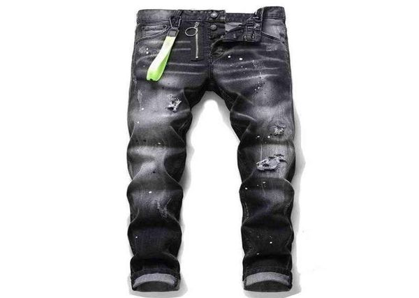 

sabcd 2 european italy men brand jeans pants men slim letter moto & biker black hole for 1056 220118 xdt uareds 2s3474376, Blue