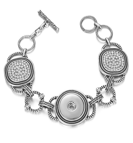 

10pcslot rose gold interchangeable jewelry ginger snap bracelet fit 18mm snap button snap charms crystal bracelets nn752101277789, Golden;silver