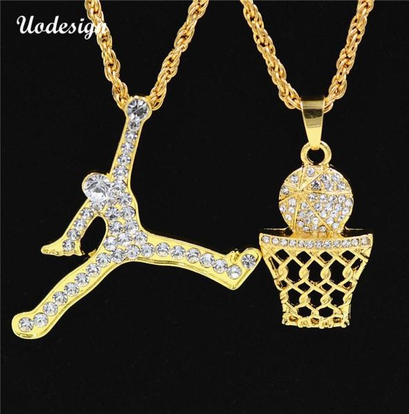 

uodesign hip hop iced out bling full rhinestone number 23 sports man pendants necklaces gold color necklace for men jewelry41817983363550, Silver