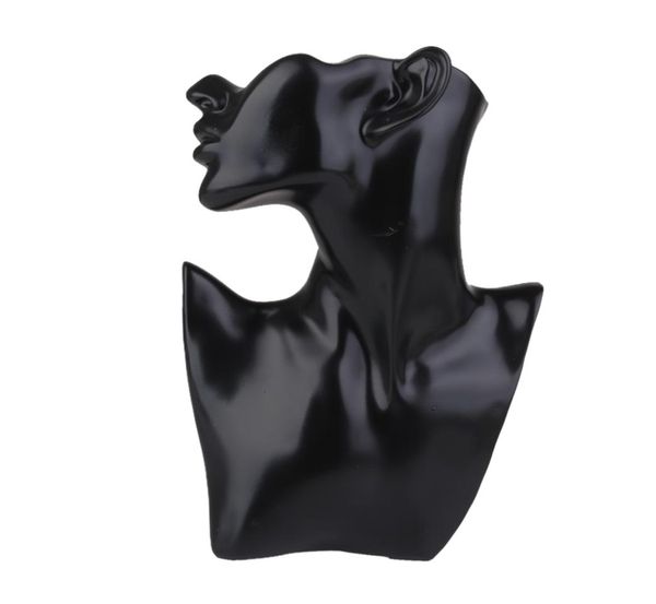 

black resin mannequin necklace earring jewelry display bust stand holder new6052147