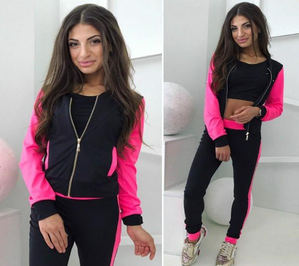 

fashion new long sleeve women hoodies jacket coat autumn sports outdoor windrunner with zipper windcheater women tracksuit set6002621, Black