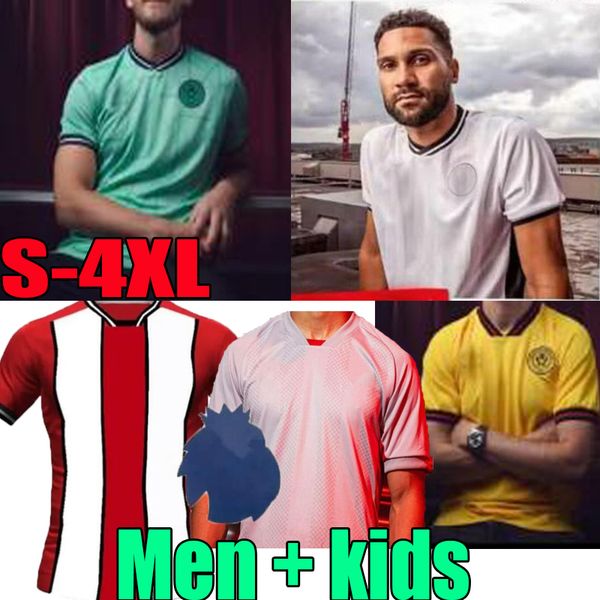 

xxxl 4xl 23 24 sheffield home away third soccer jerseys promotion kids kit sander berge united john egan rhian brewster anel ahmedhodzic goa, Black;yellow
