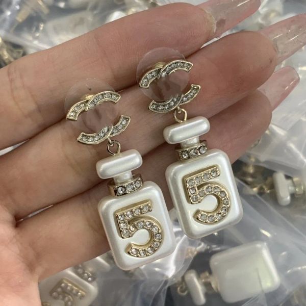 

2023 fashion brand stud earring designer girl's love channel earrings luxury fashion jewelry earring gift accessories ccity art design, Golden;silver