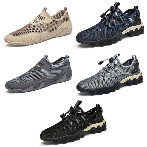 

2023 light style mountain casual shoes men black grey brow bule beige breathable mens trainers outdoor sports sneakers color 5