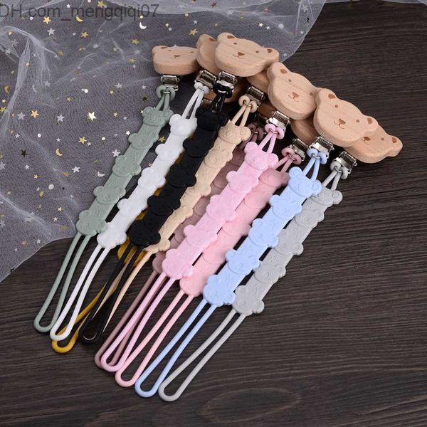 

pacifier holders clips# cartoon animal wooden baby pacifier clip silicone dental forceps baby dummy anti drip chain oral care chewing toy z2