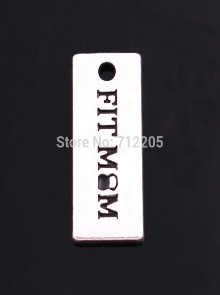 

antique silver 50pcs a lot zinc alloy vintage rectangle fit mom kettle bell charms diy necklace and bracelet2264007, Blue;slivery