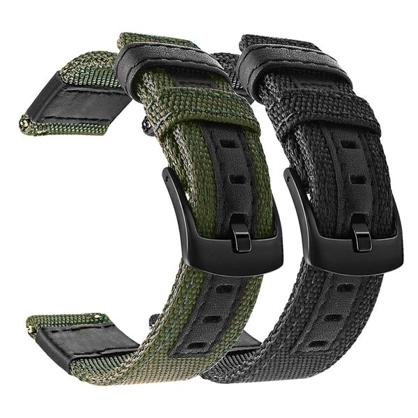 

watch bands watchband 20 22mm smart strap for pro 42 mm wristband gt 2 gt2 bracelet canvas leather correa 230803, Black;brown