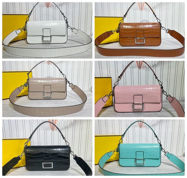 

womens classic flap baguette bag luxury designer tote handbag lady purses fashion alligator shoulder bag genuine leather clutch crossbody ba