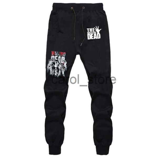 

men's pants the walking dead pants students sports summer breathable pants cotton straight pants jogger jogging long pants sport clothi, Black