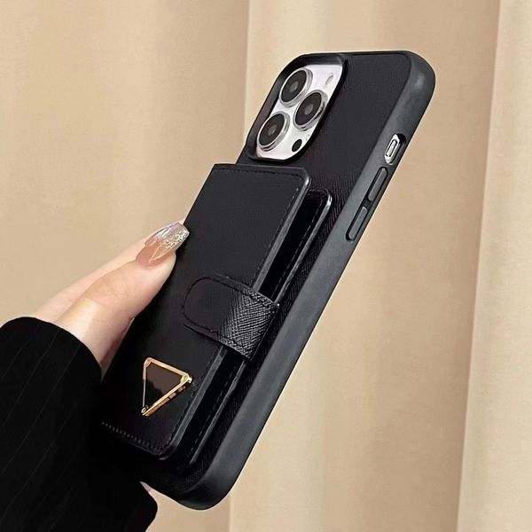 Fashion Designer Leather Phone Cases For iPhone 14 13 12 11 Pro Max Classic Letter Mobile Back Shell 14Pro 14ProMax 14Plus 13ProMax Cover Case With Card Holder Pocket