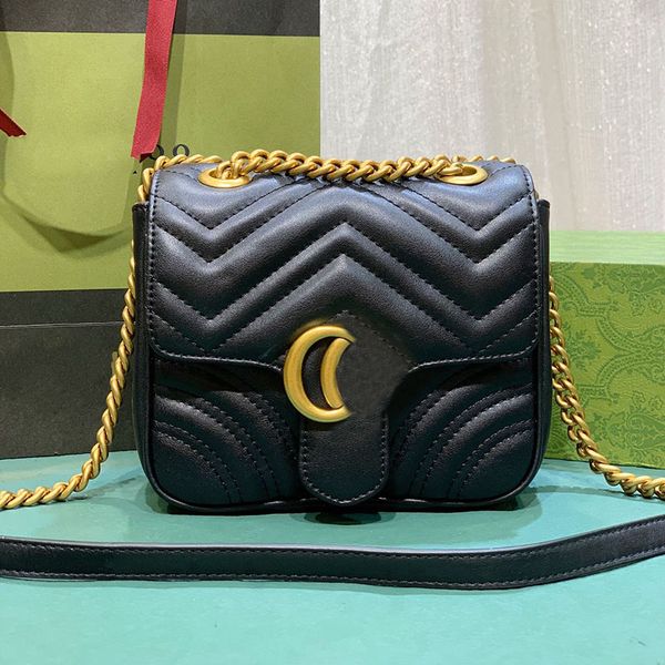 

2023 fashion marmont women luxurys designers bags real leather handbags chain cosmetic messenger shopping shoulder bag