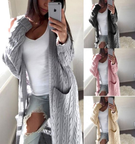 

design women long cardigan sweater long sleeve loose knitting cardigan sweater women knitted female cardigan pull femme9465557, White;black