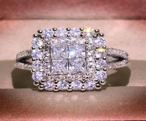 

2021 new luxury round 100 solid 925 sterling silver engagement ring for women lady anniversary gift jewelry whole3236056, Slivery;golden