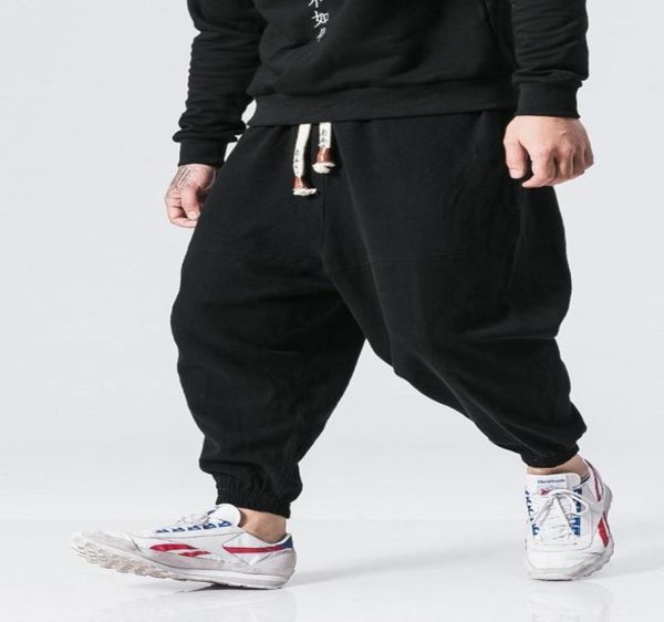 

men039s pants mrdonoo men039s winter thick warm casual jogger chinese style loose large size drawstring trousers18406608, Black