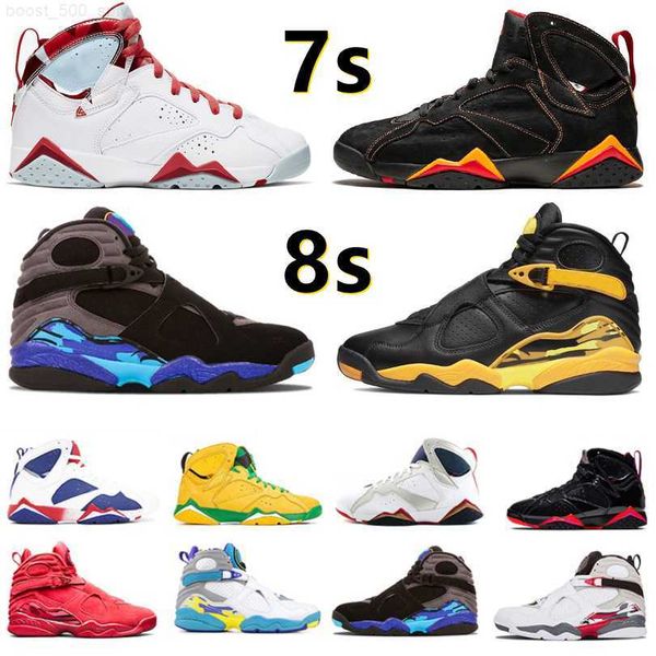 

jumpman 7 8 men basketball shoes 7s citrus bordeaux z mist patent hare flint 8s taxi aqua raid south beach peat 3m reflective mens trainers, Black