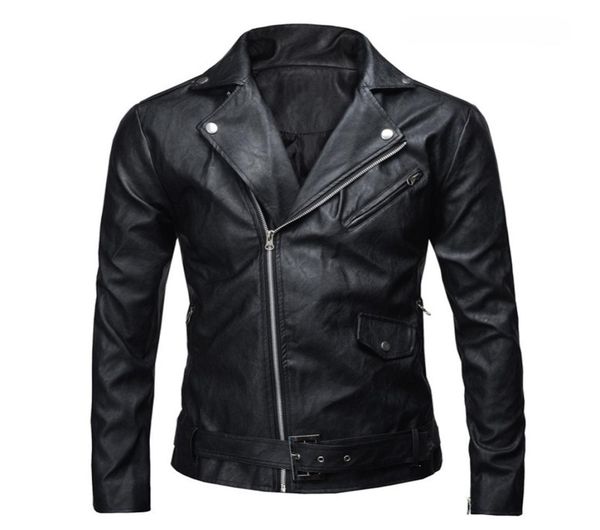

whole 2017 pu leather jacket men basic coat wool leather men039s jackets slim leather motorcycle jackets trench parkas plu8148815, Black;brown