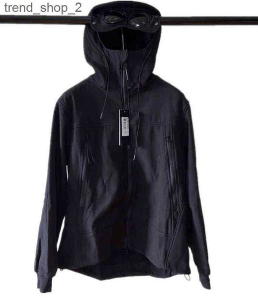 

cp hooded windproof storm cardigan overcoat fashion company hoodie zip fleece lined cp coat men designer cp jacket french selling eur m-2xl, Black;brown