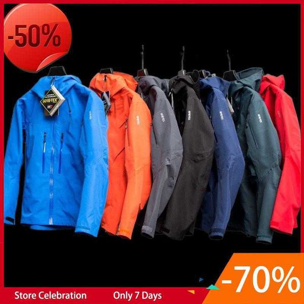 

men's jackets 2022 arc three-layer outdoor waterproof jacket for men gore-texpro sv male casual hiking coat clothingessarc, Black;brown