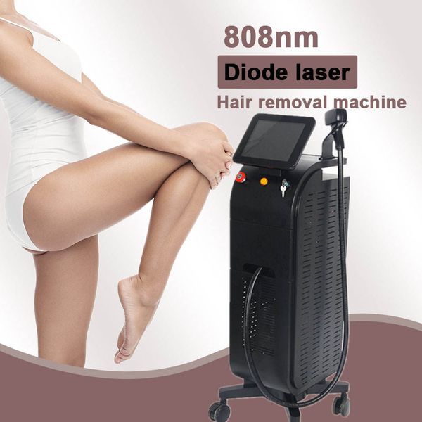 

ce approved professional 808nm ice platinum diode laser hair removal machine painless 500w laser hair remover skin rejuvenation beauty salon, Black