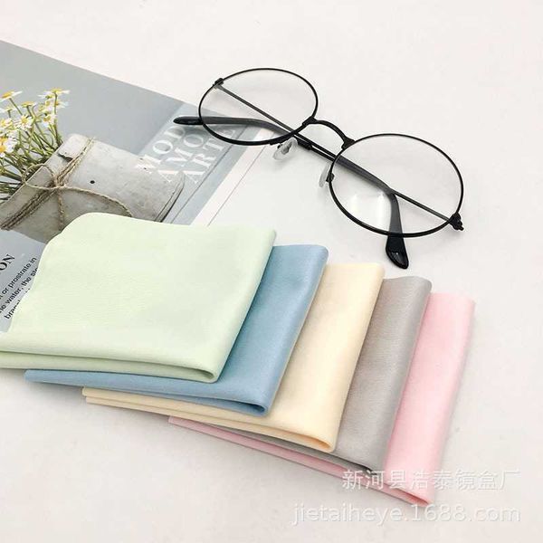 

5 pcs/lot blue/pink/green microfiber glasses lens clothes jewelry piano computer phone screen cleaning wipe cloth 14.5*17.5cm