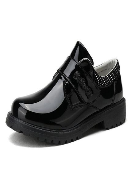 

boys black dress leather shoes for children wedding patent leather kids school oxford shoes flat fashion etiquette rubber sole277k2713526, Black;grey