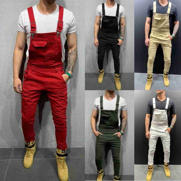 

luxury mens designer jeans new tie dyed denim strap pants slim pants solid color jeans men pants, Blue