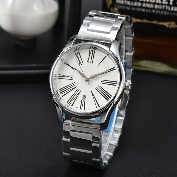 

watches survival bracelets quartz watch fashion quartz stainless steel strap men's watch, Silver