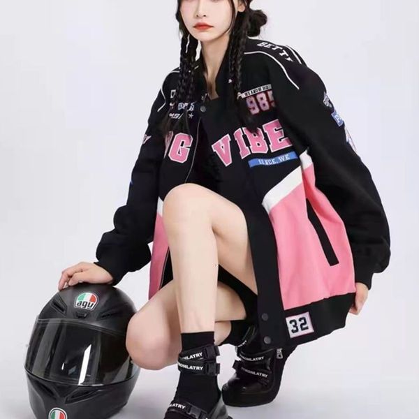 

women's jackets harajuku goth pink coat women y2k fashion winter jacket women punk jacket locomotive leather jackets for women 230803, Black;brown