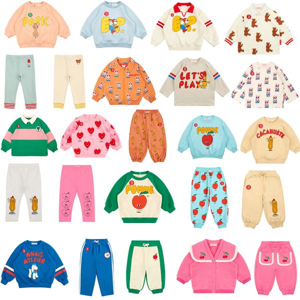 

clothing sets korean baby sweatshirt bebe brand cartoon printed cute kid girl boy sweaters long sleeve t shirt children leggings clothes 230, White
