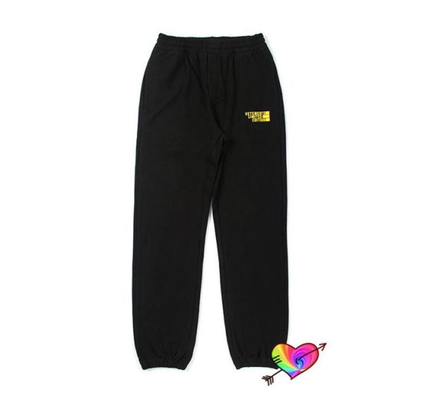 

2colors sweatpants men women pants 1 tag label terry cotton trousers2919097, Black
