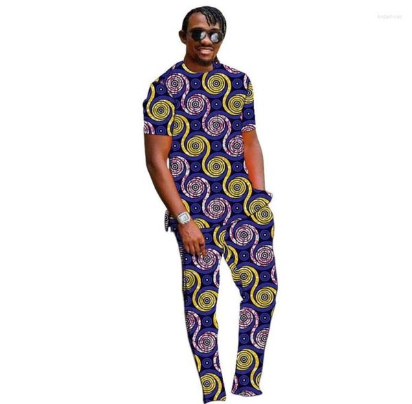 

men039s tracksuits nigerian fashion short sleeves men39s sets patchwork elastic waist pants african male wedding groom 3277701, Gray