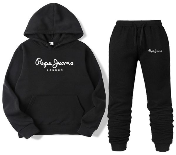 

2019new two pieces set fashion brand hooded sweatshirts sportswear men tracksuit hoodie winter autumn clothes hoodiespants sets4602976, Gray