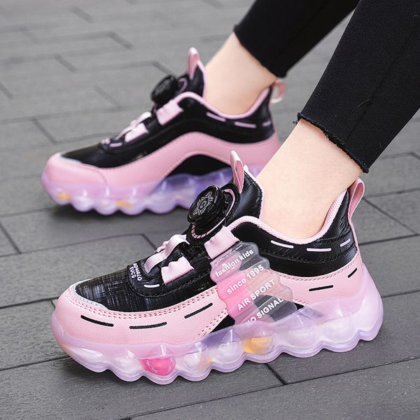 

sneakers spring children girls boys pu toddlers casual shoes kids fashion pink tennis sports flats size 2639# 230804, Black;red