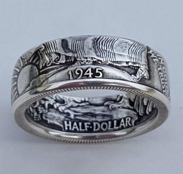

new antique coin morgan united states of america half dollar 1945 ring ma5r242b9202495, Silver