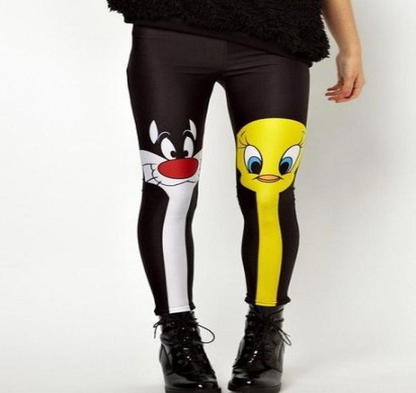 

east knitting bl361 2014 new fashion women clothing cartoon print leggings drop 6783181, Black