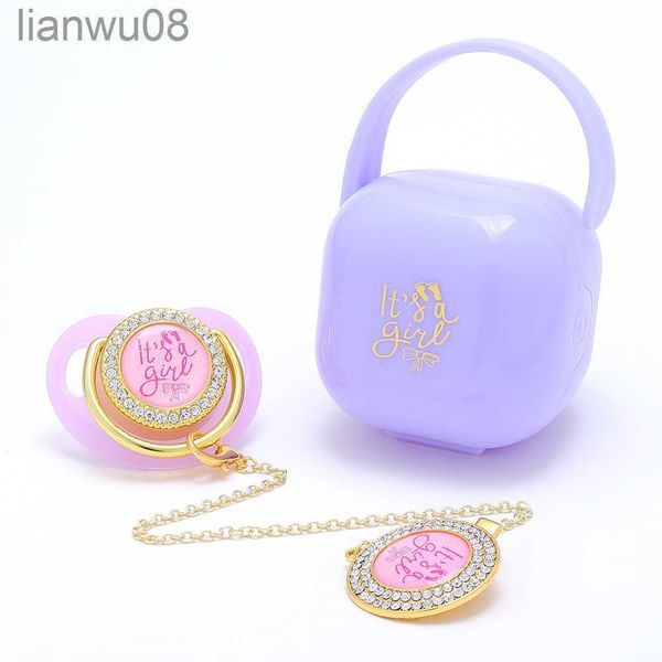 

pacifiers# personalised pacifier holder luxury baby shower gift pacifier storage box dustproof soother container bling pacifier travel box x