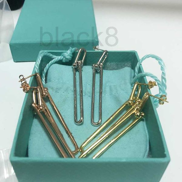 

charm designer fashionable u-shaped gold earring long earrings, simple 925 sterling silver tassels, high-end sense earbuds rz0d, Golden