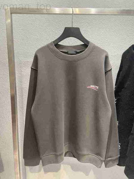 

women's hoodies & sweatshirts designer high version b family cola round neck sweater custom woven and dyed fabric printing technology t, Black