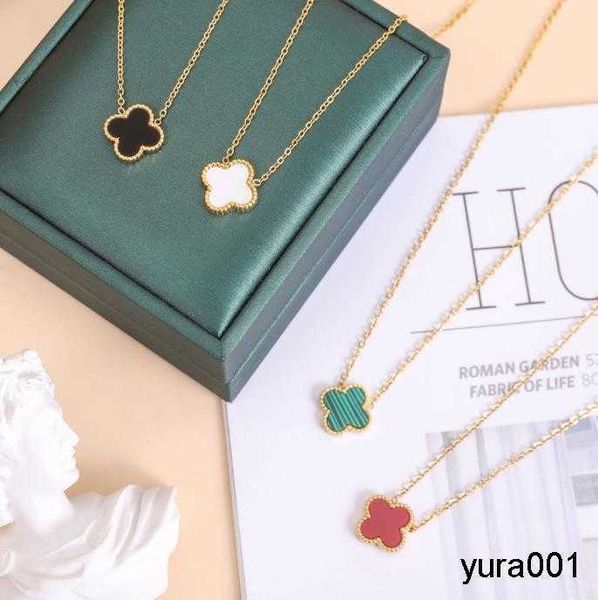 

18k gold plated necklaces luxury designer necklace flowers four-leaf clover cleef fashional pendant necklace wedding party jewelry, Silver