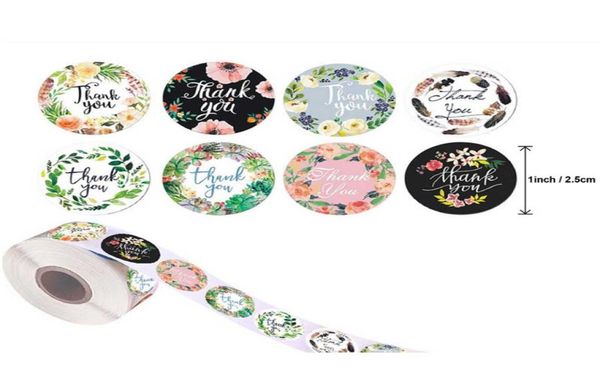 

adhesive thank you label stickers 38mm 15039039 inches various design floral favor stickers label wedding decoration suppli4328884