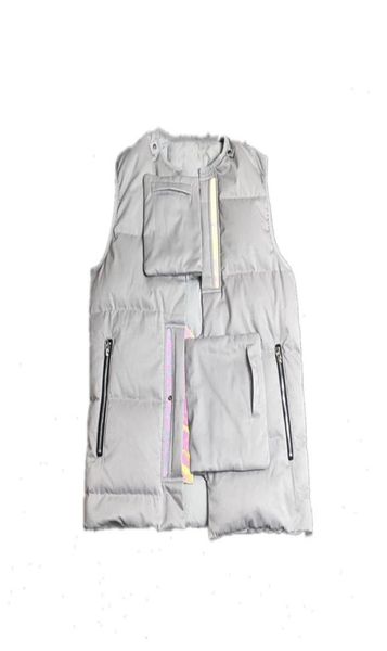 

thickened down vest in autumn and winter fashion brand tight heater white multi pocket thermal outerwear7449292, Black;white