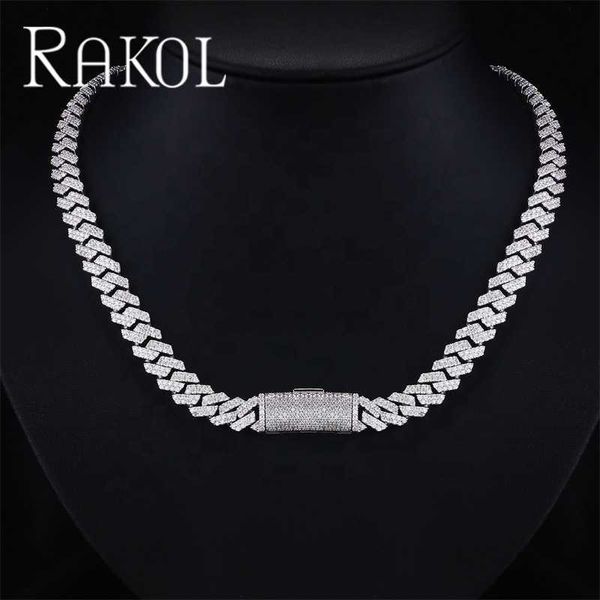 

rakol zpn145 american luxury cuba chain 10mm moissanite s925 silver diamond men necklace wholesale price jewelry