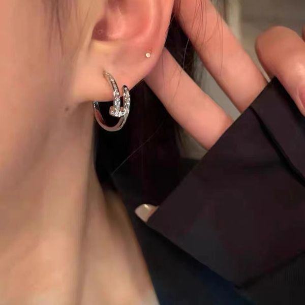 

stud high end original brand jewelry naill delicate earrings for women romantic wedding accessories beautiful gift 230804, Golden;silver