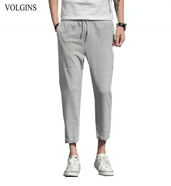 

streetwear 2020 new mens plaid pants slim fit dress pants men plus size casual for menrousers1123952, Black