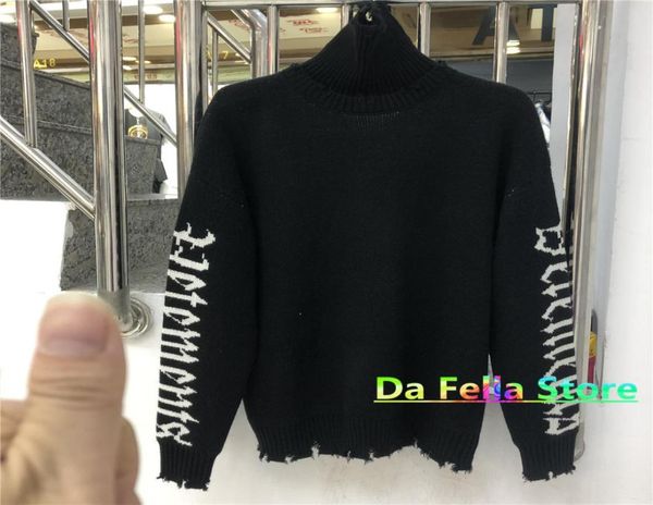 

black gothic logo hoodie 20fw men women sleeves woven white letter mark s turtleneck sweatshirts7408010
